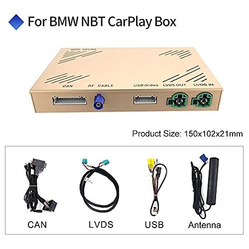  CarlinKit 2022 Upgrade Kit, for BMW NBT System, 1 2 3 4 5 Series F20 F21 F22 F23 F30 F31 F32 F33 (2013 2016), Support Wireless CarPlay/AirPlay Mirror. oring, wiring. Android Auto/w