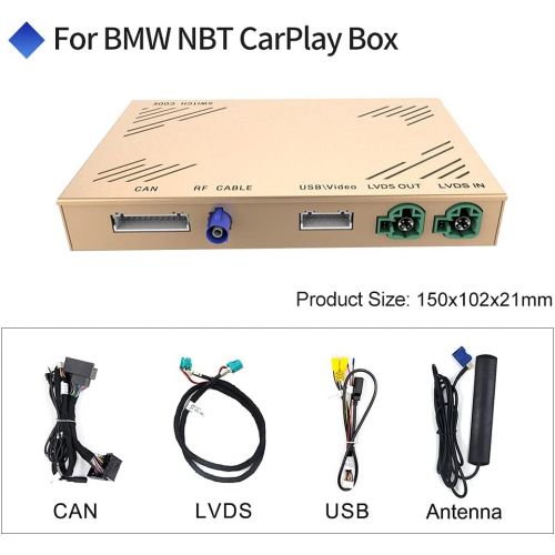  CarlinKit 2022 Upgrade Kit, for BMW NBT System, 1 2 3 4 5 Series F20 F21 F22 F23 F30 F31 F32 F33 (2013 2016), Support Wireless CarPlay/AirPlay Mirror. oring, wiring. Android Auto/w