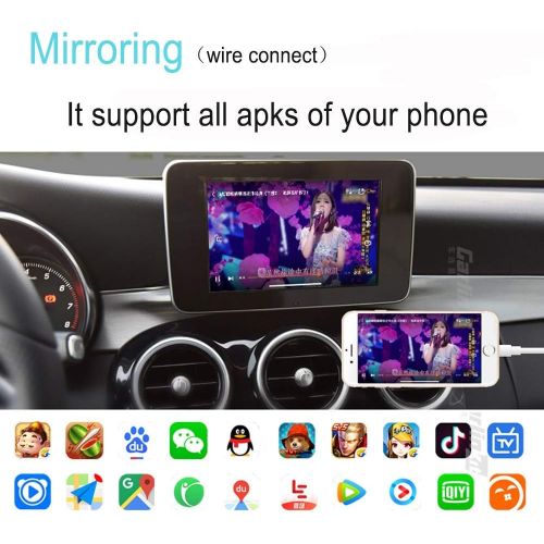  Carlinkit Car Airplay Android Auto Carplay Box Interface for Audi Q3 Factory Screen Upgrade with Android Auto iOS12 AirPlay Screen Mirroring(Support Goolge,Waze,Sogou&Gaode Map)