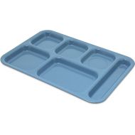 Carlisle 4398992 Right-Hand Heavy Weight 6-Compartment Cafeteria/Fast Food Tray, 10 x 14, Sandshade