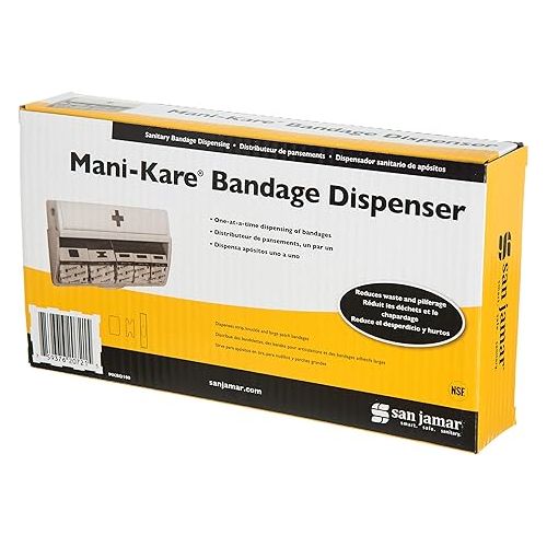  San Jamar MKBD100 Mani-Kare Bandage Dispenser, Blue