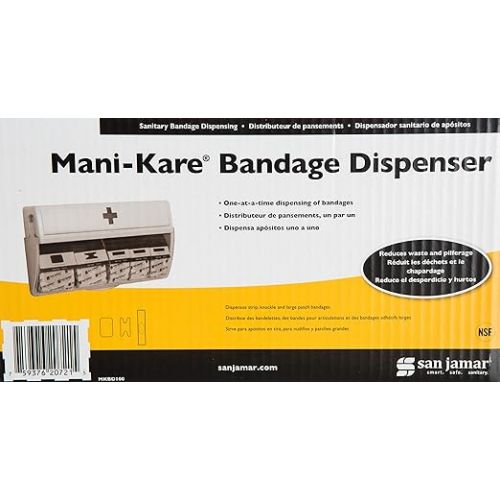  San Jamar MKBD100 Mani-Kare Bandage Dispenser, Blue