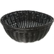 Carlisle 655303 Plastic Woven Round Bread Basket, 9, Black (Pack of 6)