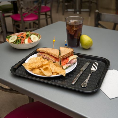  Carlisle Paddles Carlisle CT121603 Cafe Standard Cafeteria / Fast Food Tray, 12 x 16, Black