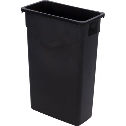  Carlisle 34202303 TrimLine Rectangle Waste Container Trash Can Only, 23 Gallon, Black