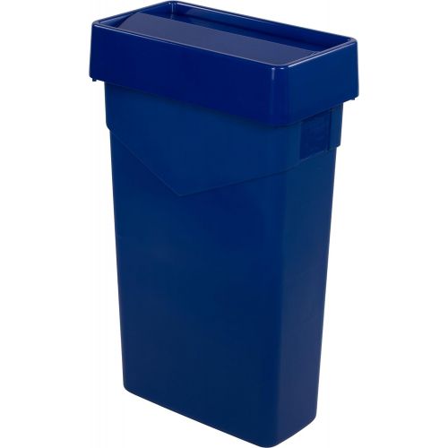  Carlisle 34202314 TrimLine Rectangle Waste Container Trash Can Only, 23 Gallon, Blue