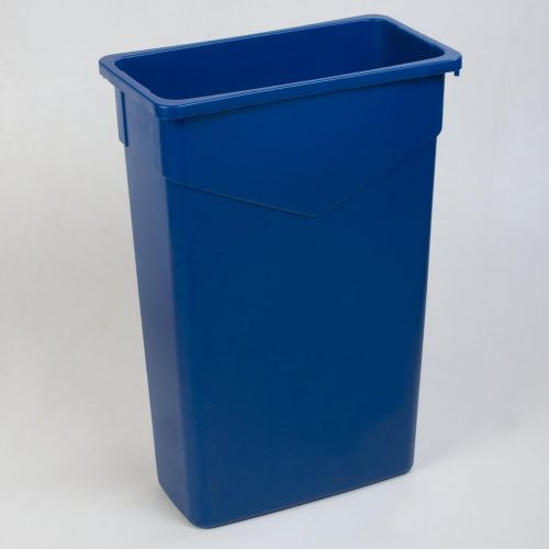  Carlisle 34202314 TrimLine Rectangle Waste Container Trash Can Only, 23 Gallon, Blue