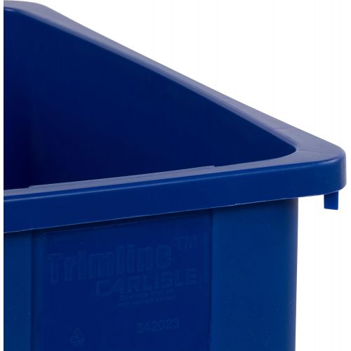  Carlisle 34202314 TrimLine Rectangle Waste Container Trash Can Only, 23 Gallon, Blue