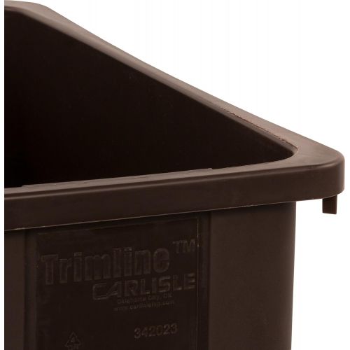  Carlisle 34202369 TrimLine Rectangle Waste Container Trash Can Only, 23 Gallon, Dark Brown