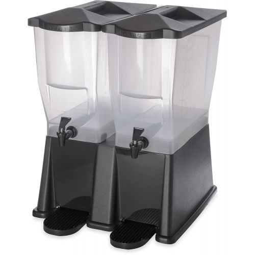  Carlisle 1085703 TrimLine Opaque BPA-Free Economy Double Base, 7 Gallon Capacity, Black: Kitchen & Dining