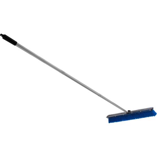  [아마존베스트]Carlisle Paddles Carlisle 3621962414 Sweep Complete Aluminum Handle Floor Sweep with Squeegee, Plastic Bristles, 24 Length, 3 Bristle Trim, Blue