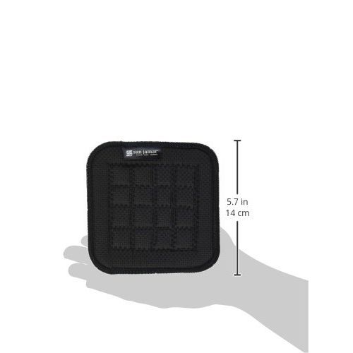  [아마존베스트]San Jamar UHP55BK Ultigrip Square Commercial Hot Pad Pan Holder, 5 X 5, Black