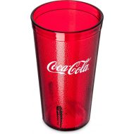 Carlisle Paddles Coca Cola Logo Ruby Red Plastic Tumblers Set of 4-16oz (Coke)