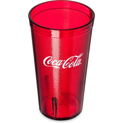  Carlisle Paddles Coca Cola Logo Ruby Red Plastic Tumblers Set of 4-16oz (Coke)