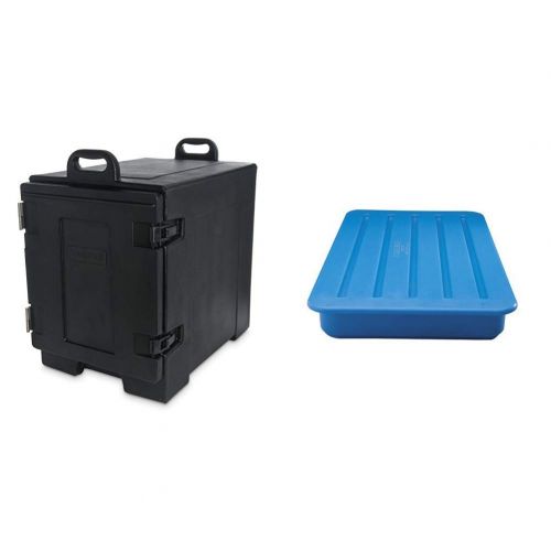  Carlisle PC300N03 Cateraide End-Loading Insulated Food Pan Carrier, 5 Pan Capacity, Black + PC66014 CaterCooler Exclusive CaterCooler, Blue: Kitchen & Dining