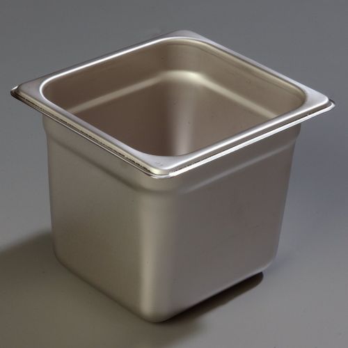  Carlisle 608164 DuraPan Heavy 22-Gauge 18-8 Stainless Steel Sixth-Size Food Pan, 2.6 qt. Capacity, 6-78 x 6-14 x 4 (Case of 6)