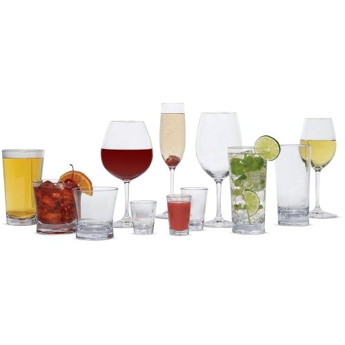  Carlisle 564207 Alibi Shatter-Resistant Plastic Red Wine Glass, 20 oz (Set of 24)