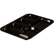 Carlisle 61403 ABS Left-Hand 6-Compartment Divided Tray, 14 X 10, Black (Case of 24)