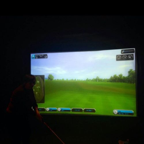  Carls Place (1:1) 154 Diag.- 9.5 x 9.5 Ft Premium Golf Impact Screen Finished with Black Vinyl Edges and Grommets, Golf Screen, Golf Simulator Screen, Golf Simulator Impact Screen,