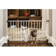 Carlson Pet Products MINI Expandable Extra Wide Pet Gate with Small Pet Door (916006), White, 18-31 inches