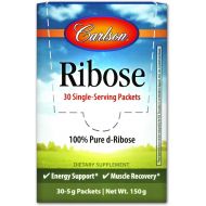 Carlson Ribose Powder 3 g, Pure D-Ribose, 500 g Jar