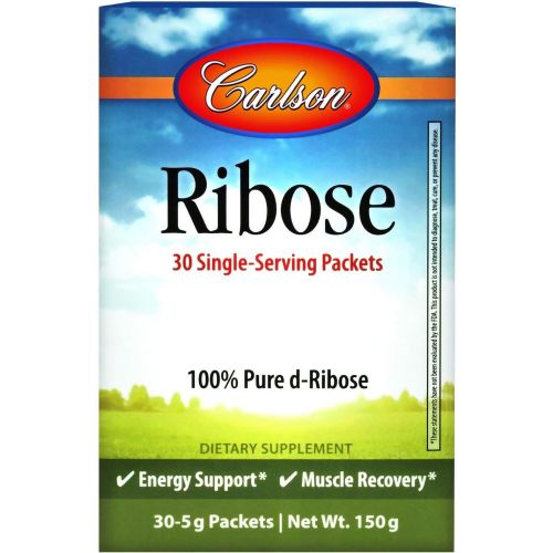  Carlson Ribose Powder 3 g, Pure D-Ribose, 500 g Jar