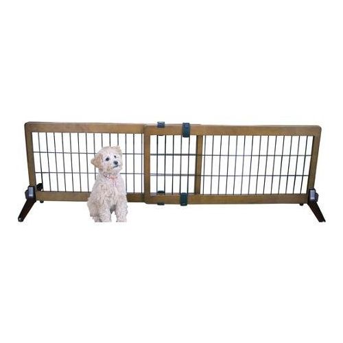  Carlson 2-in-1 Free Standing Premium Hardwood with Black Accents Wooden Pet Gate