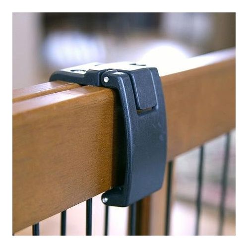  Carlson 2-in-1 Free Standing Premium Hardwood with Black Accents Wooden Pet Gate