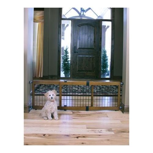  Carlson 2-in-1 Free Standing Premium Hardwood with Black Accents Wooden Pet Gate