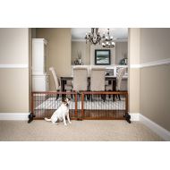 Carlson Pet Products Home Decor Premium Wood Adjustable Extra Wide Freestanding Pet Gate