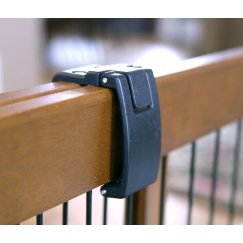  Carlson Pet Products Home Decor Premium Wood Adjustable Extra Wide Freestanding Pet Gate