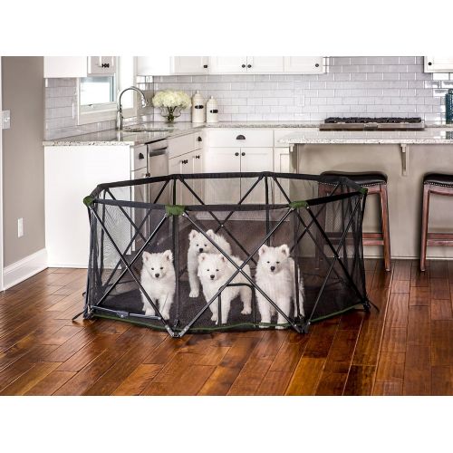  Carlson Pet Products Green Eight Panel Pet Pen