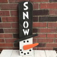 Carmichaelcrafting Snowman Porch Sign. Rustic Winter Porch Sign