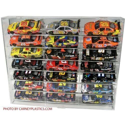  NASCAR Display Case 21 car Angled Shelf fits Diecast 124 Action 1:24 Scale by Carney Display Case