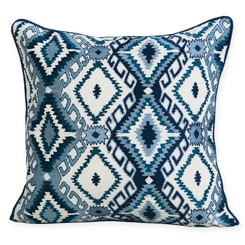  Carol & Frank Jax Square Throw Pillow in Blue