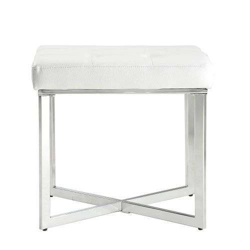  Carolina Chair & Table 1VB2016-WHTCHR Summer Vanity Bench White