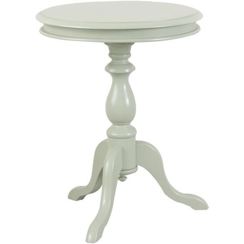  Carolina Cottage 1925-AP Gilda Pedestal Side Table, Antique Parchment