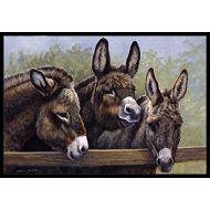 Carolines Treasures Donkeys by Daphne Baxter Indoor or Outdoor Mat 18x27 BDBA0235MAT 18H x 27W Multicolor