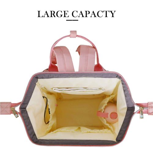  Caroline Baby Diaper Backpack Bag - Fashion Style Bag for Mom with USB Charging Port, Nappy Bag Handbag,...