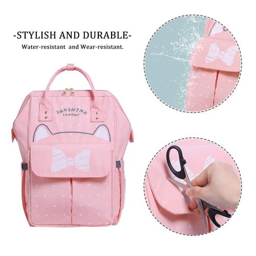  Caroline Baby Diaper Backpack Bag - Fashion Style Bag for Mom with USB Charging Port, Nappy Bag Handbag,...