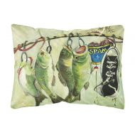 Carolines Treasures Recession Food Fish caught with Spam Canvas Fabric Decorative Pillow