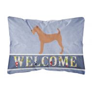 Carolines Treasures Irish Terrier Welcome Canvas Fabric Decorative Pillow