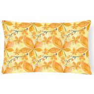 Carolines Treasures Fall Leaves and Branches Canvas Fabric Decorative Pillow