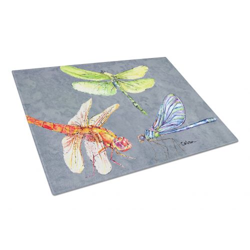  Carolines Treasures Dragonfly Times Three Glass Cutting Board Large