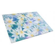 Carolines Treasures Light and Airy Daisies Glass Cutting Board Large