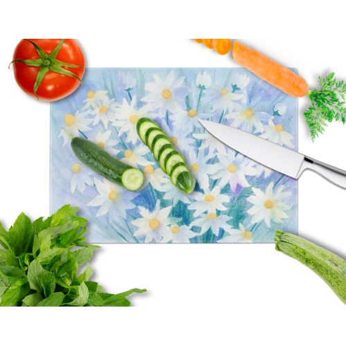  Carolines Treasures Light and Airy Daisies Glass Cutting Board Large