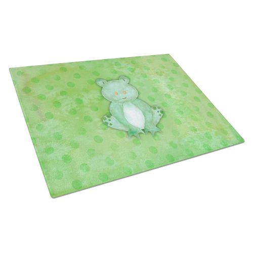  Carolines Treasures Polkadot Frog Watercolor Glass Cutting Board Large