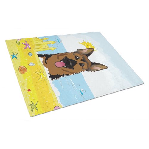  Carolines Treasures German Shepherd Summer Beach Glass Cutting Board Large