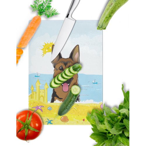  Carolines Treasures German Shepherd Summer Beach Glass Cutting Board Large