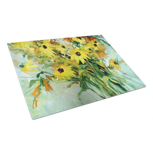  Carolines Treasures Wildflower Bouquet Flowers Glass Cutting Board Large